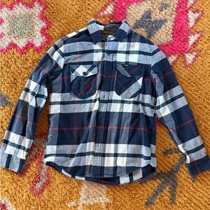 Men’s Seager plaid button up flannel shirt